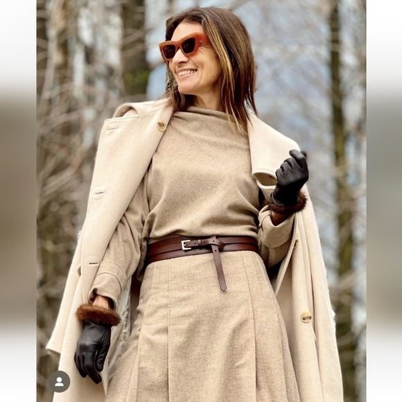 Zara * Wool Blend Limited Edition Midi Skirt Front Slit - Picture 7 of 14